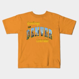 Greetings From Denver Colorado Kids T-Shirt